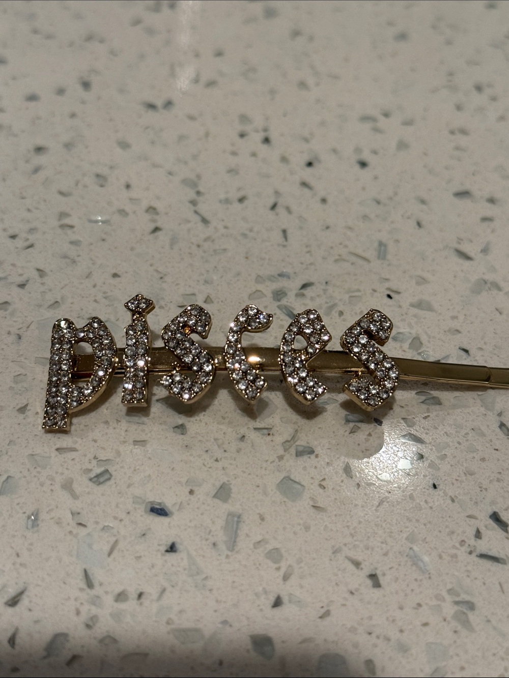 PISCES Crystal-Embellished Gold Hair Pin - Gold